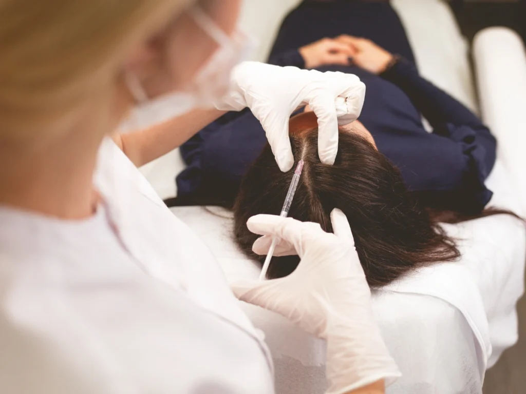 Regenerative hair care UK treatment with scalp injections to support hair growth and restore thinning hair