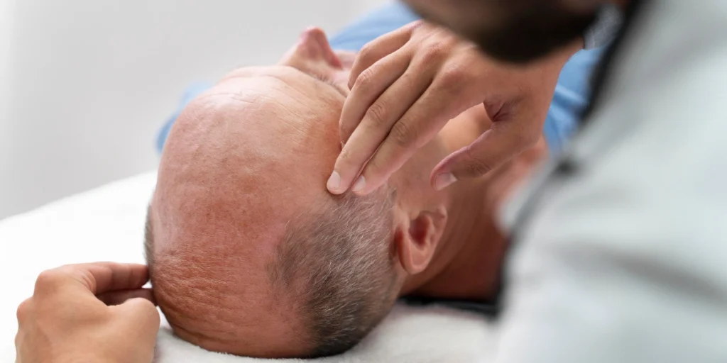 Close-up of scalp treatment for hair loss, showcasing procedure for Best hair transplant UK 2026