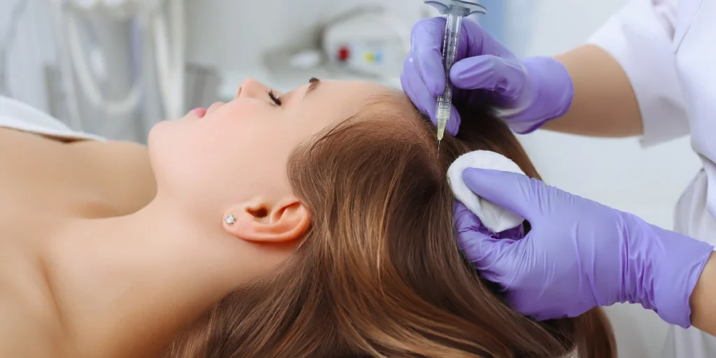 Exosome Therapy Birmingham scalp injection treatment for hair restoration in professional clinic